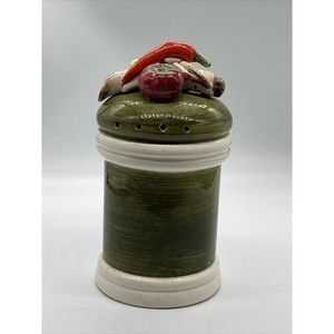 Vintage 6-1/2” ARNART Garden Harvest Salt  Shaker Hand-painted Japan